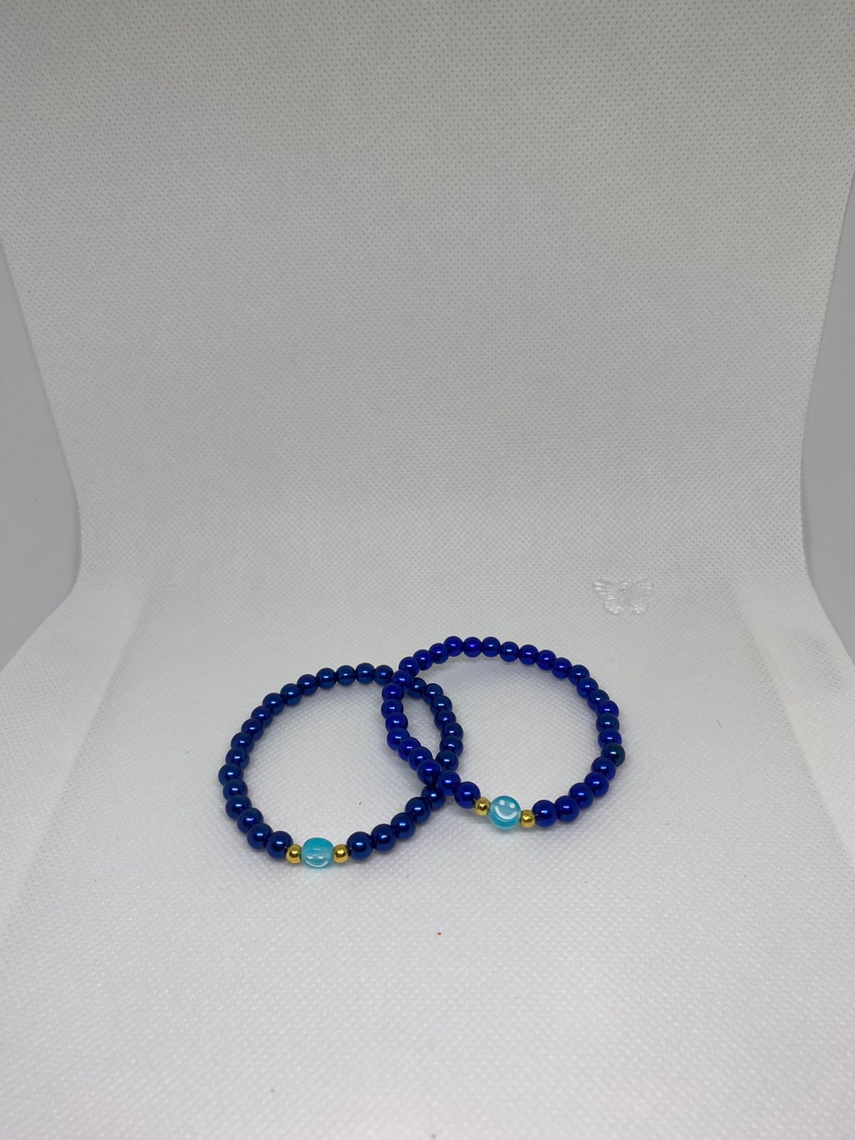 Rainbow Smiley Bracelet - Blue