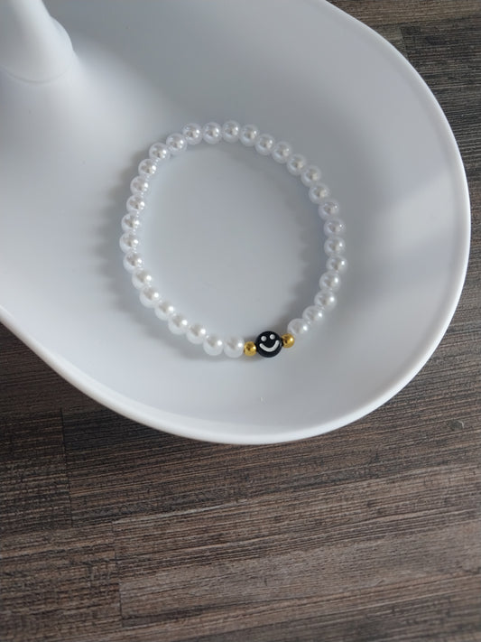 Black Smiley Bracelet