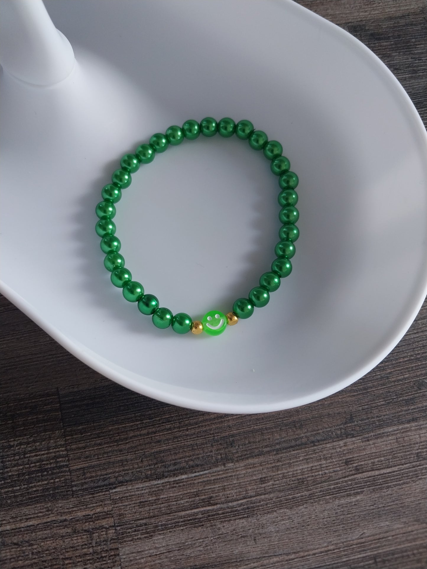 Green Smiley Bracelet