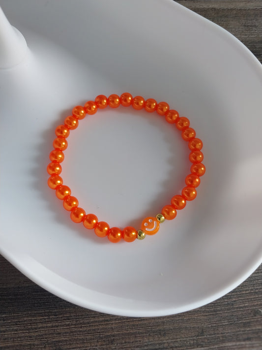 Orange Smiley bracelet