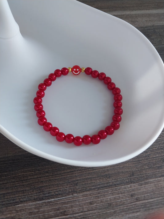 Red Smiley bracelet