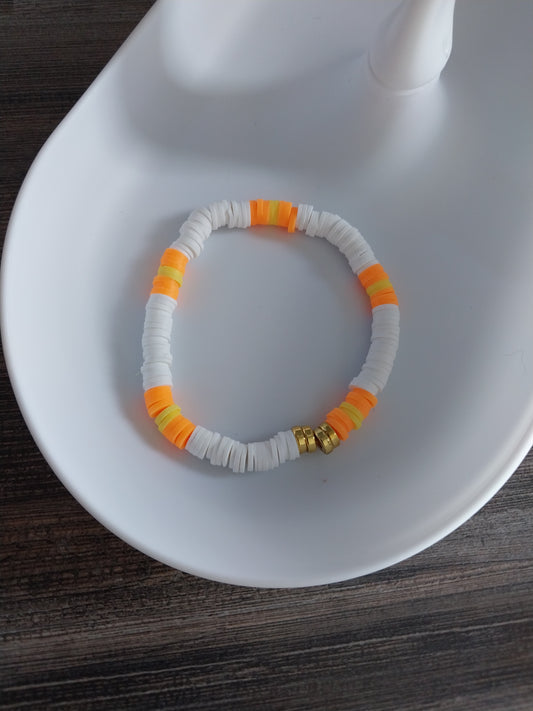 White and orange Bracelet