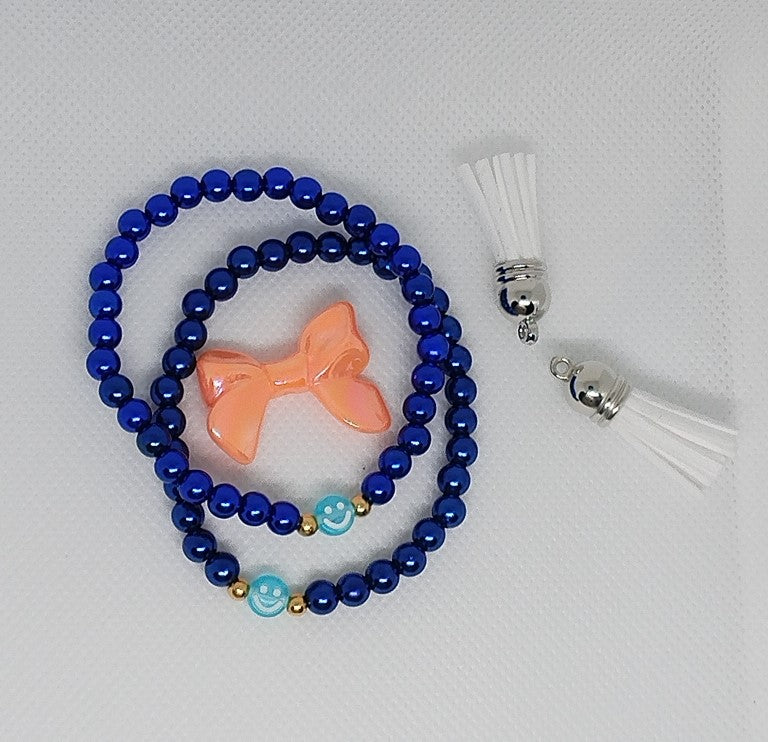 Rainbow Smiley Bracelet - Blue