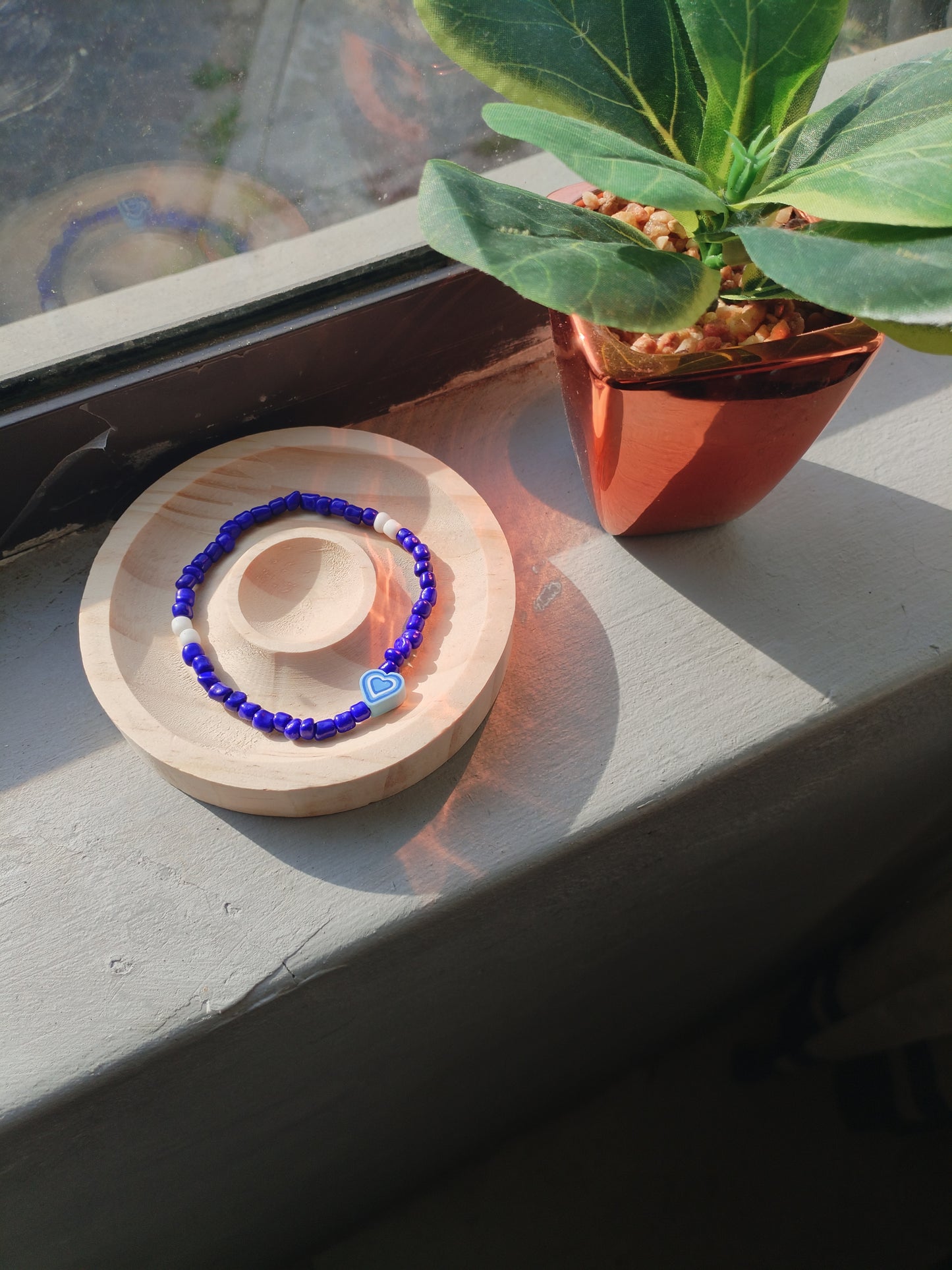 Seeded heart bracelet