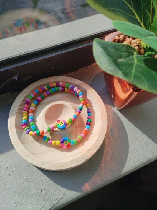 Rainbow Flowers Bracelet