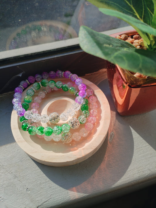 Silver ball sparkly bracelet